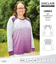 Load image into Gallery viewer, Linnea colorblocked sweater (PDF)
