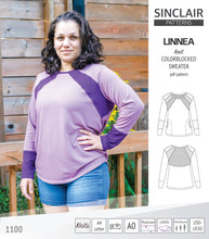 Load image into Gallery viewer, Linnea colorblocked sweater (PDF)
