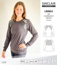 Load image into Gallery viewer, Linnea colorblocked sweater (PDF)
