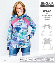 Load image into Gallery viewer, Linnea colorblocked sweater (PDF)
