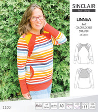 Load image into Gallery viewer, Linnea colorblocked sweater (PDF)
