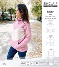 Load image into Gallery viewer, Milly colorblocked hoodie and zip up jacket (PDF)
