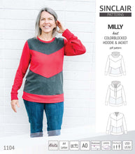 Load image into Gallery viewer, Milly colorblocked hoodie and zip up jacket (PDF)
