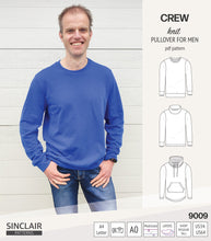 Load image into Gallery viewer, Crew pullover for men (PDF)
