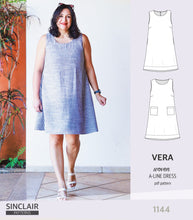 Load image into Gallery viewer, Vera A-line woven dress with pockets (PDF)
