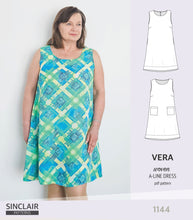 Load image into Gallery viewer, Vera A-line woven dress with pockets (PDF)
