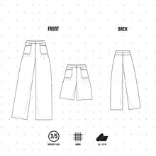 Load image into Gallery viewer, PT002 - Pantalon jambe larges à poches froncées
