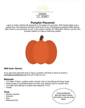 Load image into Gallery viewer, Pumpkin Placemat
