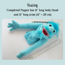 Load image into Gallery viewer, Puppet Pattern for Hand and Rod Style Fleece Muppet Style Puppets
