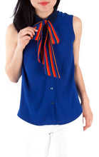 Load image into Gallery viewer, Jalie 3881- Rose pattern blue with scarf
