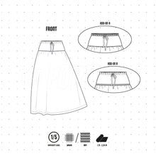 Load image into Gallery viewer, SK001 - Jupe à taille élastique avec découpes aux hanches
