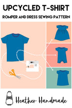Load image into Gallery viewer, Upcycled T-Shirt Romper and Dress Sewing Pattern

