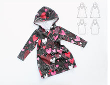 Load image into Gallery viewer, Xoxo Hooded Dress Pattern
